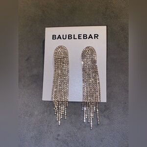 BNWT BaubleBar Amy Chain Fringe Drop Earrings in Gold Tone $48